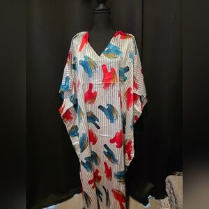 Colorful Abstract Print Dress (Silk MooMoo)